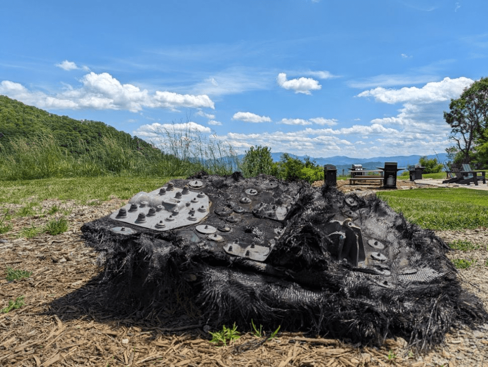 Burned SpaceX Crew Dragon debris in North Carolina.