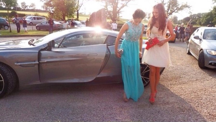 Jessy (right) pictured at her prom in 2013