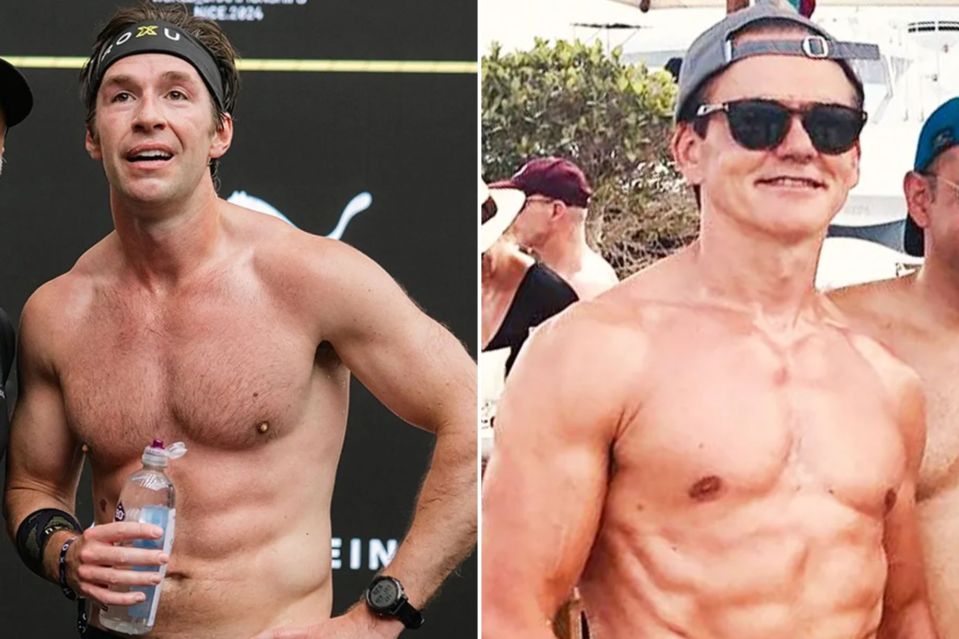 Topless tycoons Michael Murray, left, and Matt Moulding, right