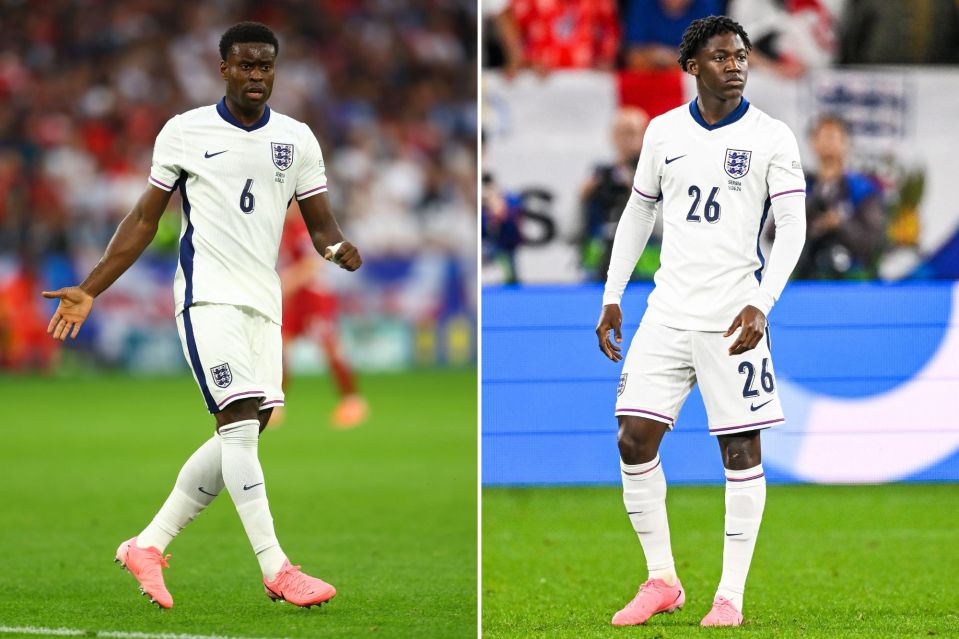 England young guns, Marc Guehi, 23, left and Kobbie Mainoo, 19, right