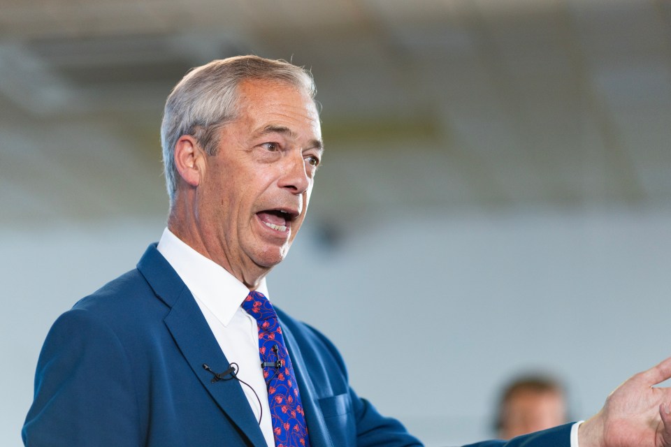 Nigel Farage at the Reform Party election launch in South Wales