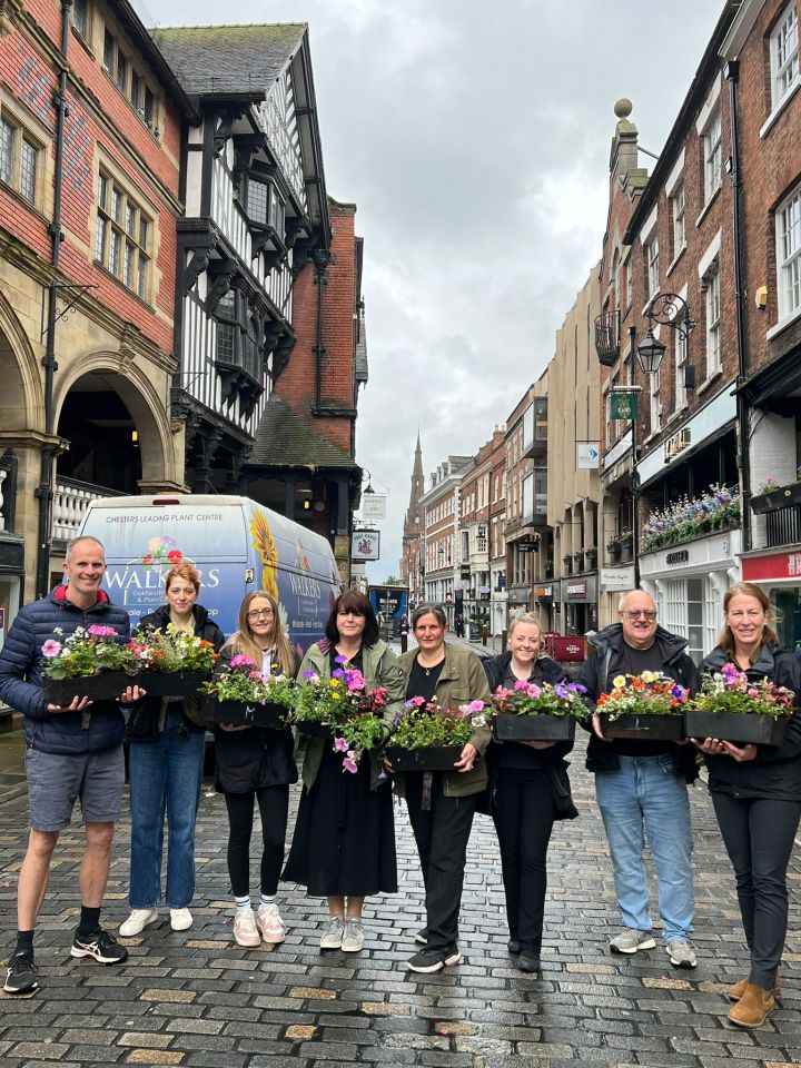 100,000 flowers have been planted for the big day