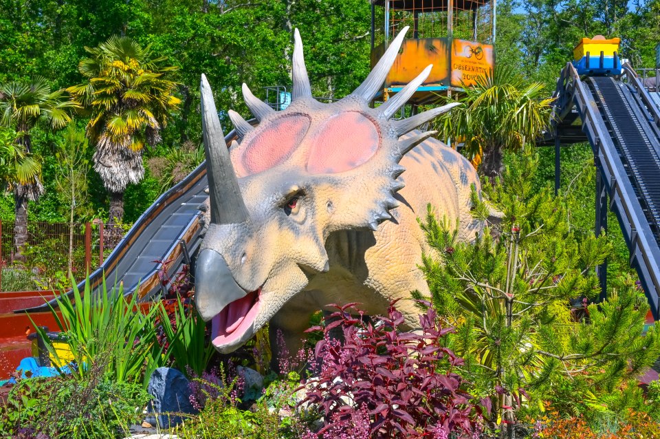 The ride is in the site’s vast dinosaur-themed Lost Kingdom