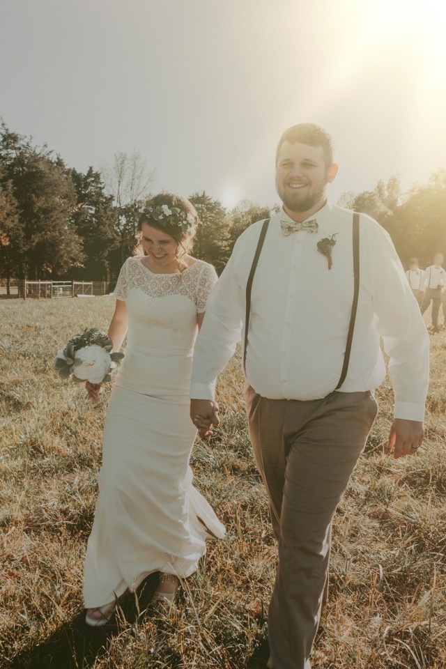 The pair were all smiles on their big day before disaster struck