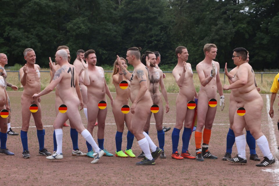 Germany’s ‘Nacktionalmannschaft' want to take on 11 English souls wearing mother nature's wardrobe