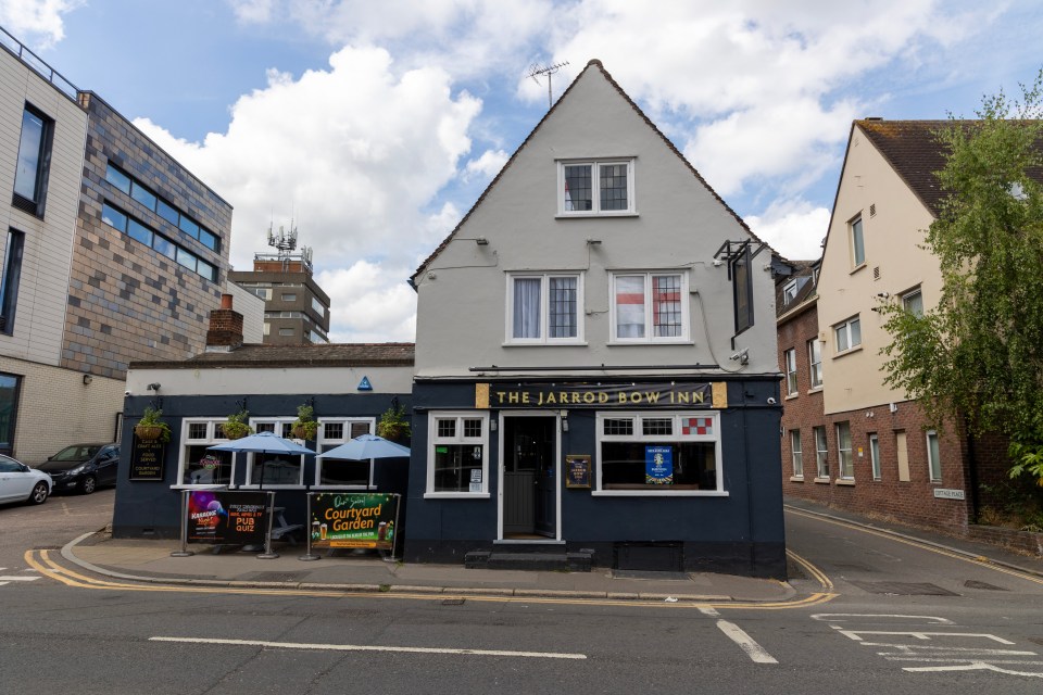 The Jarrod Bow Inn - with its new sign for the Euros