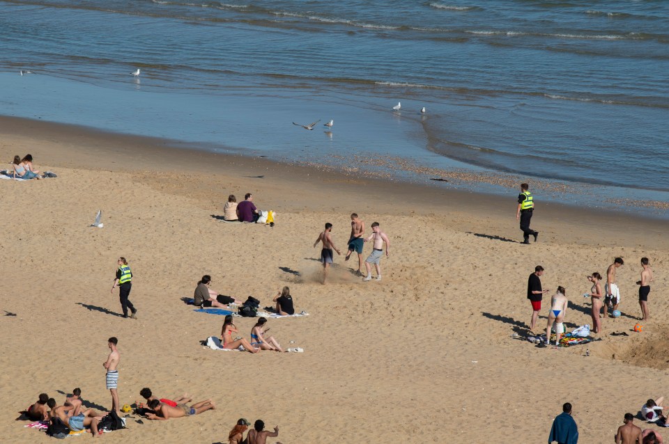 Police search the sands as the chaos ensued