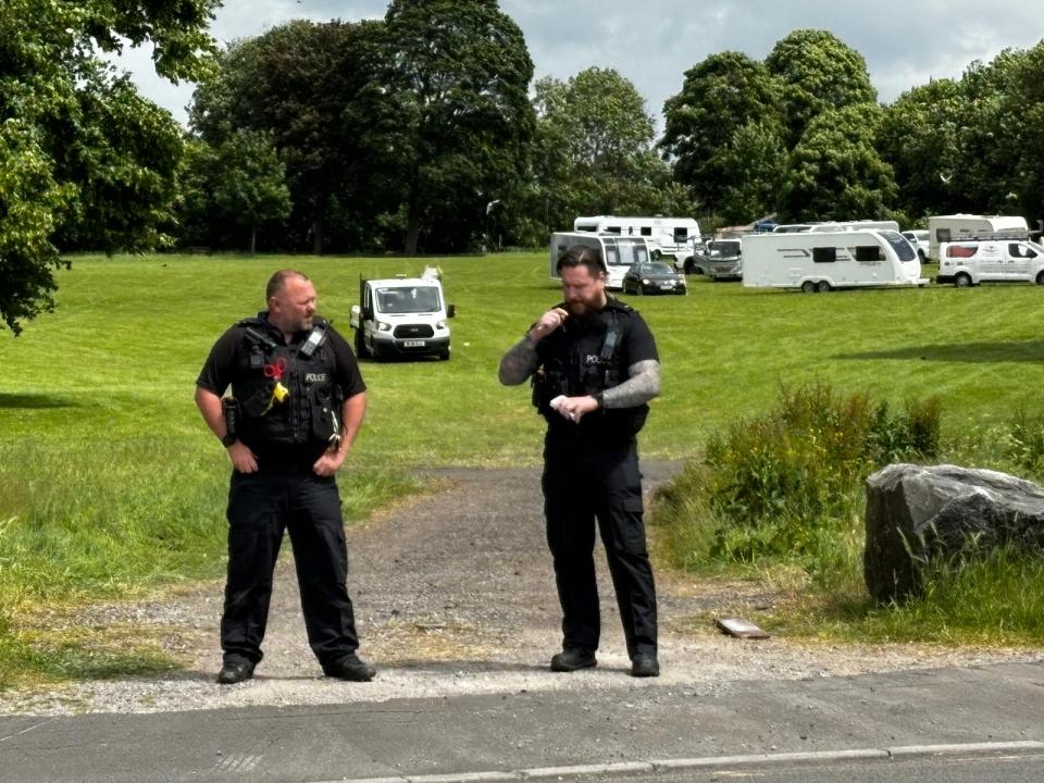 Cops on Horfield Common in Bristol