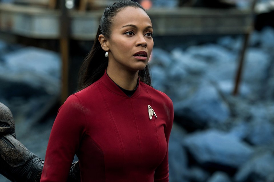 Zoe as Uhura in the 2009 Star Trek reboot