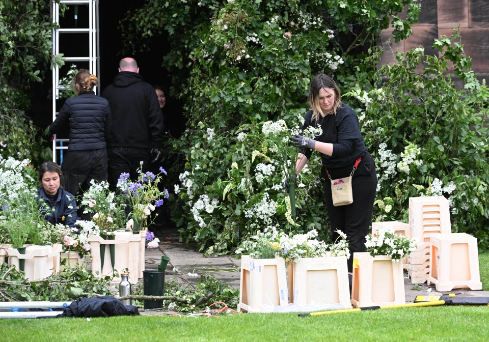 Preparations have been underway for the society wedding of the year all week