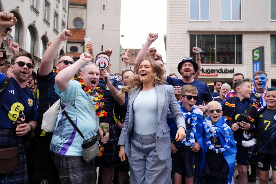 Laura Woods joined Scotland fans in Munich