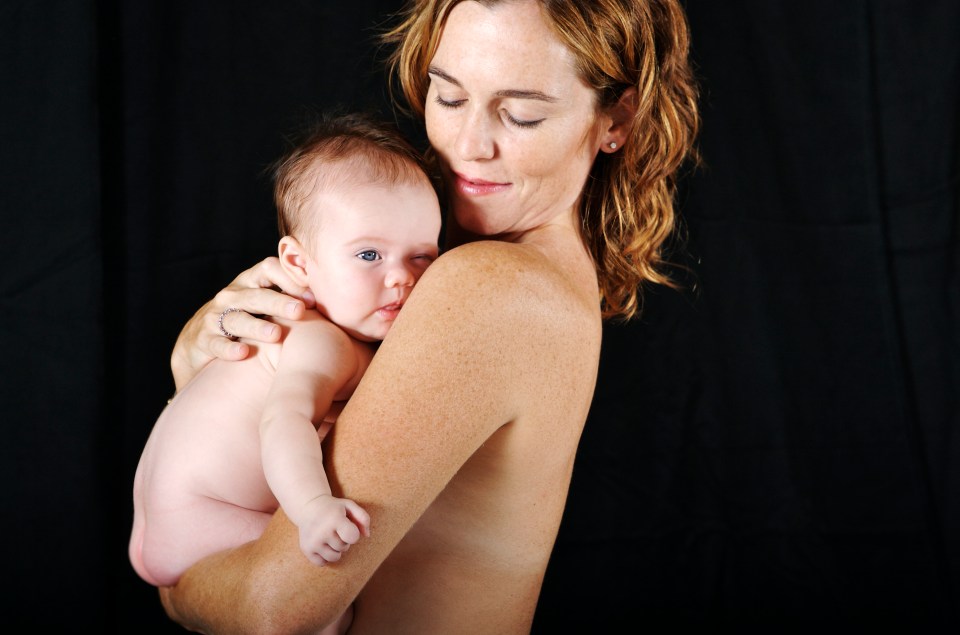 Doing tummy-to-tummy baby wearing can help regulate your little one's temperature when it's hot