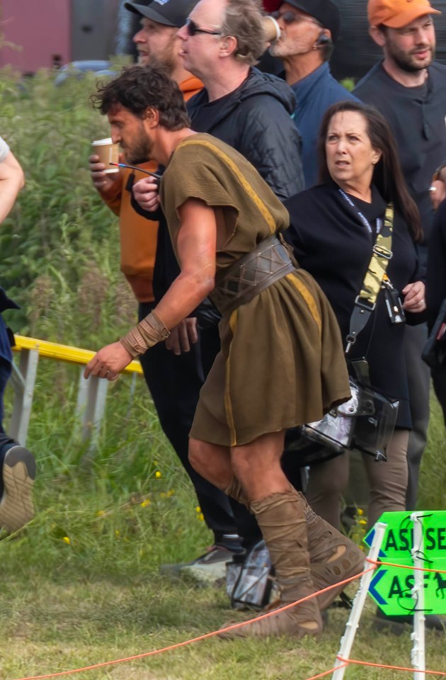 Paul works up a sweat in a tunic on the battlefield