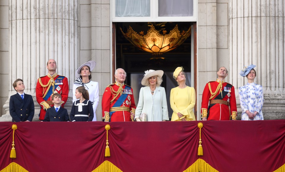 Numerous members of the royal family were present for Trooping the Colour