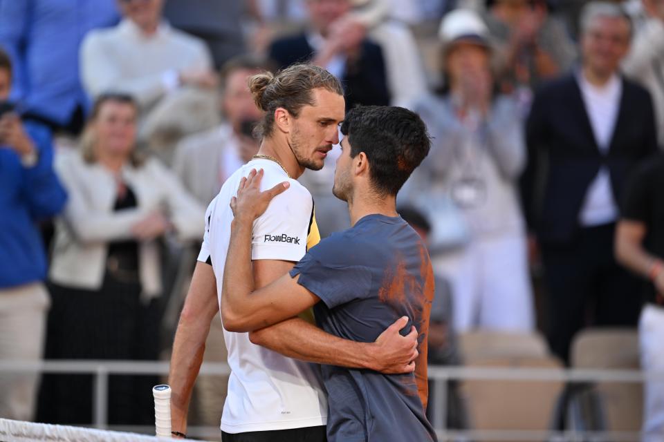 There was a hug at the end of the five-set tussle