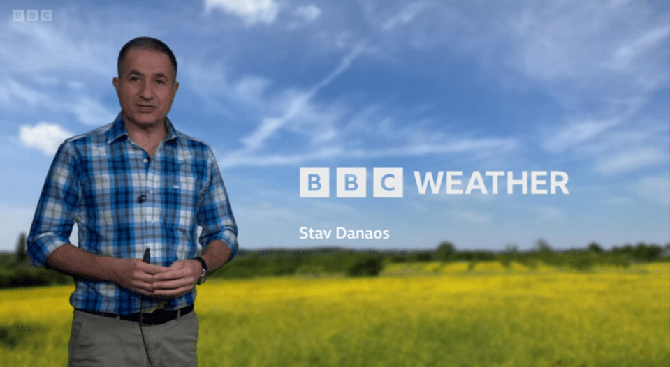 Viewers were distracted by a strange blunder during Stav Danaos' weather broadcast