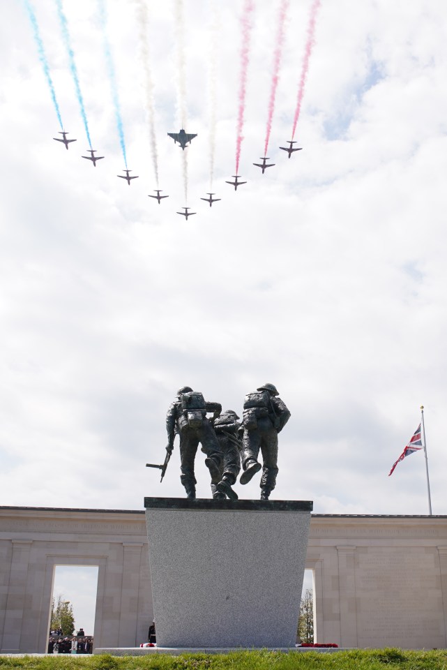 The red Arrows flypast as the end of the event