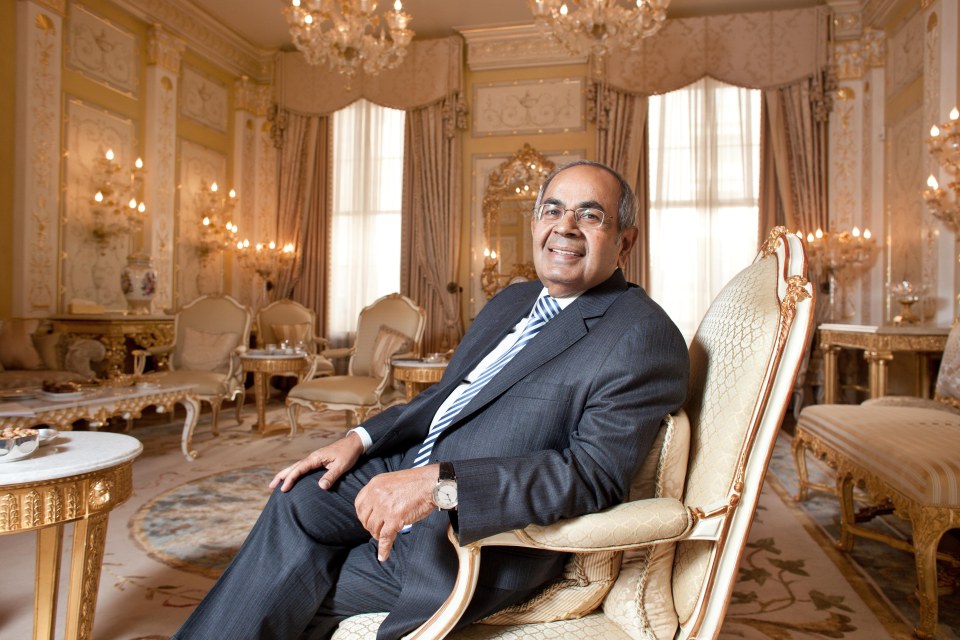 Gopichand, co-chairman of the company, in their Carlton House Terrace home