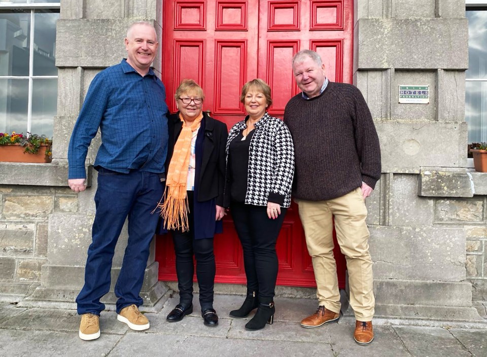 Foundling Tom (left) with three of his paternal half siblings Deidre, Mary and Stephen