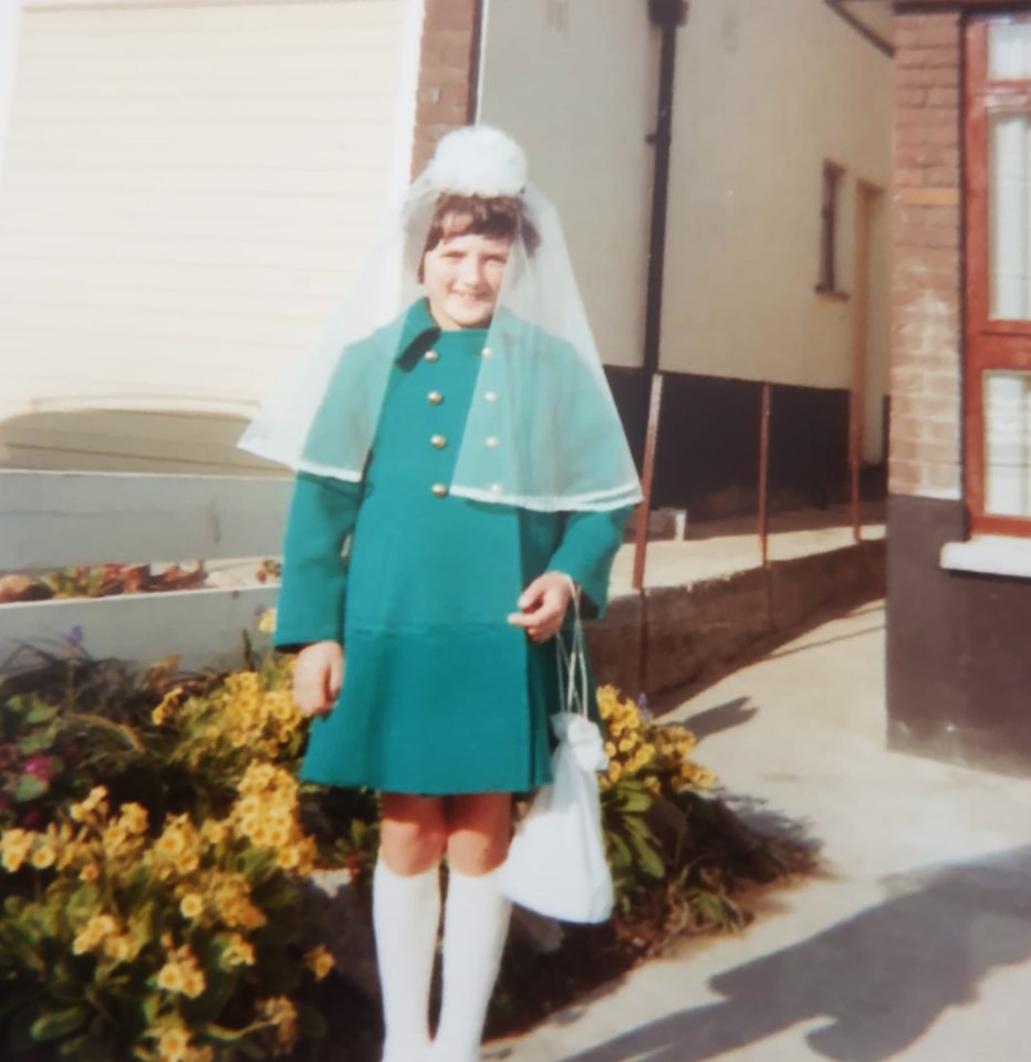 A young Martina Evenden at her first Communion