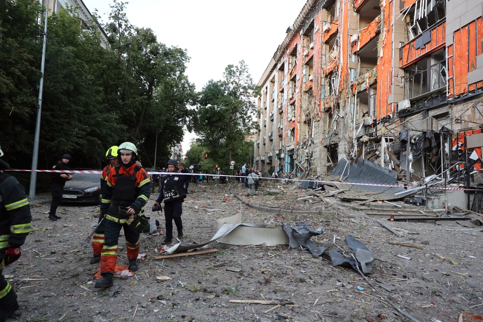 Rescuers are working round the clock to save residents from buildings destroyed by Russian missiles in central Kharkiv