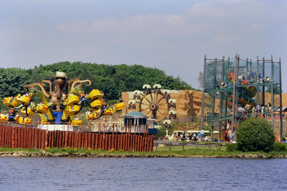 A general view of some of the rides at the theme park