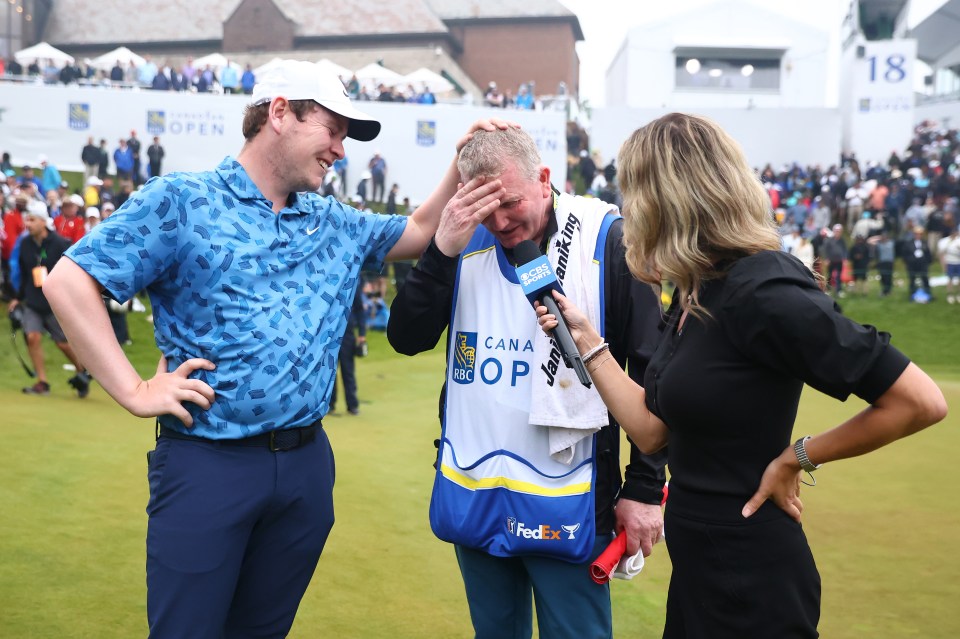 Dougie MacIntrye broke down in tears after seeing his son win the Canadian Open