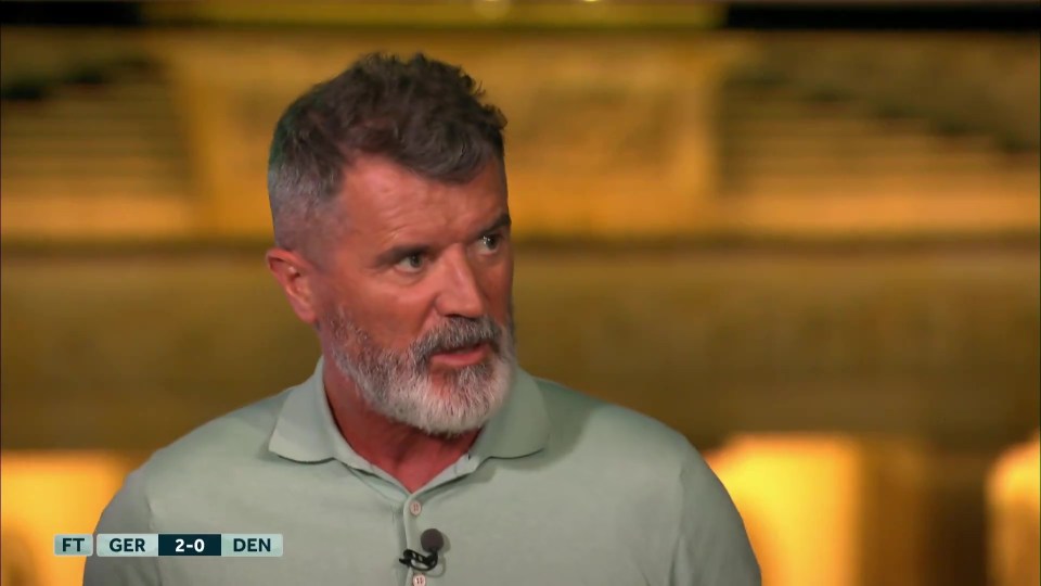 Roy Keane was drowned out by the noise during his analysis