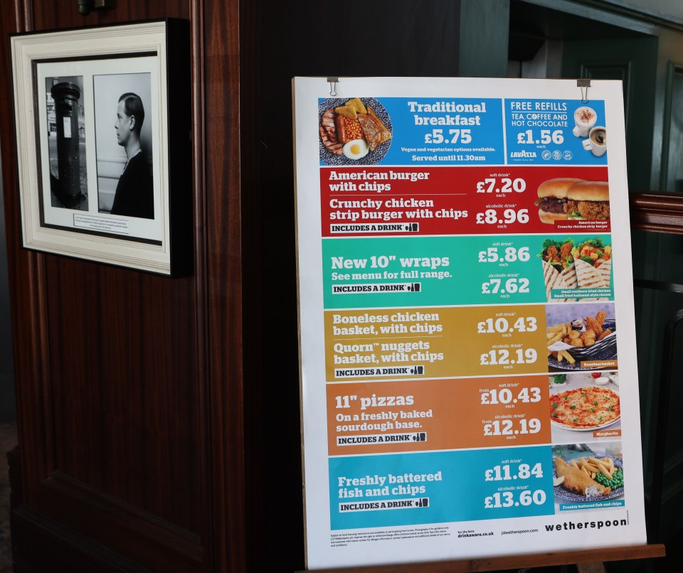 It has all the deals you'd expect to find at your local Wetherspoons