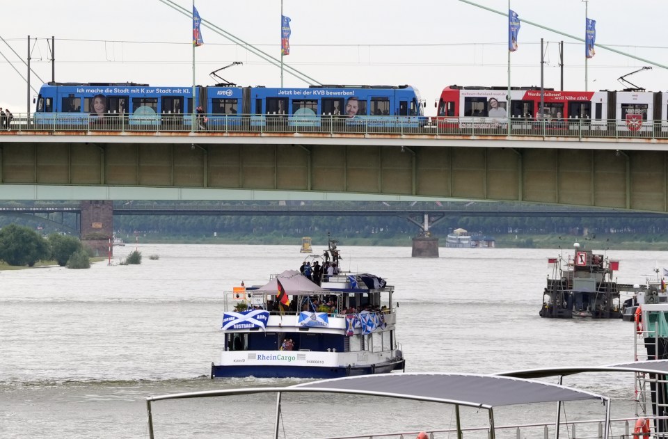 Scotland fans enjoyed their trip down the river