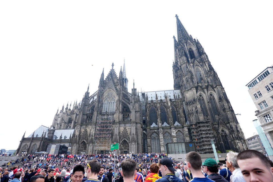 The double-spired 13th-century Cologne Cathedral is worth a visit