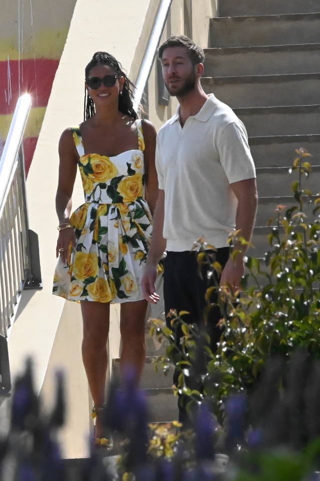 Vick Hope and husband Calvin Harris attended Scott Mills’ wedding