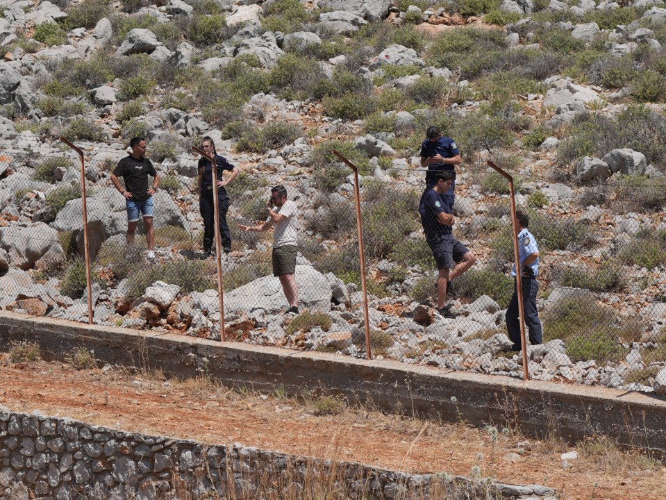 A search team at Agia Marina in Symi, Greece