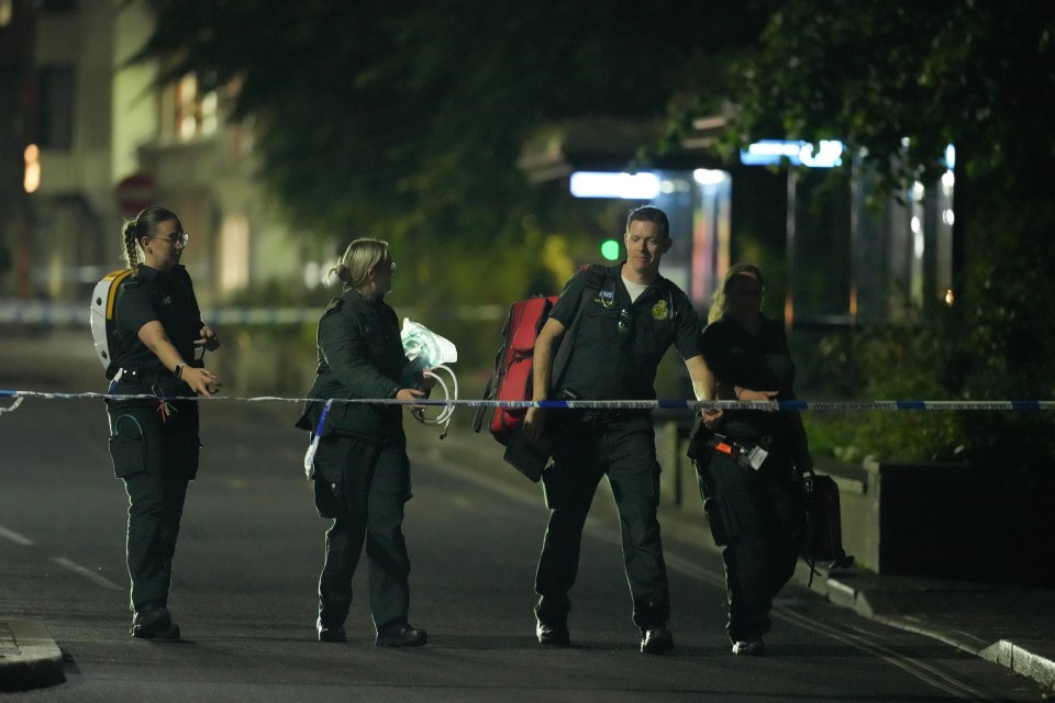 Emergency services fought to save the man giving him CPR in the street outside