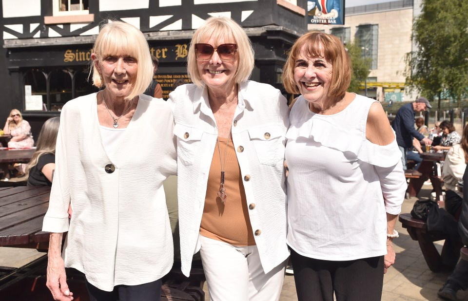 Kathleen Harrison, Anne Hughes and Pat Morrison also enjoy cheap pints at the boozer