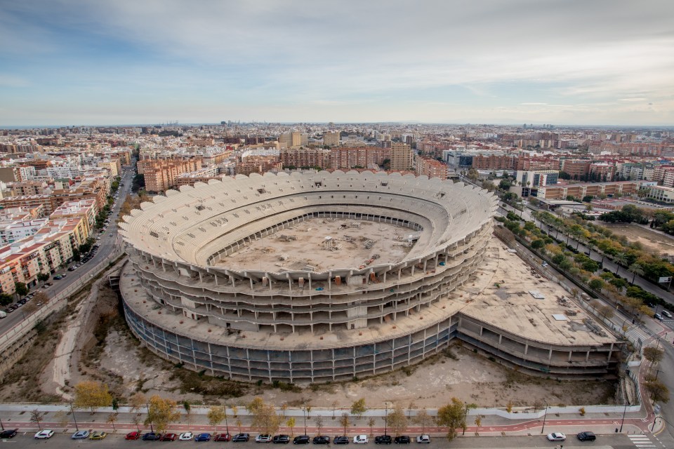 The Nou Mestalla Stadium in Valencia has been abandoned for 15 years