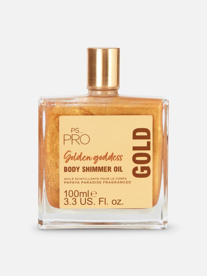 Primark’s PS body shimmer oil is available for £4.50