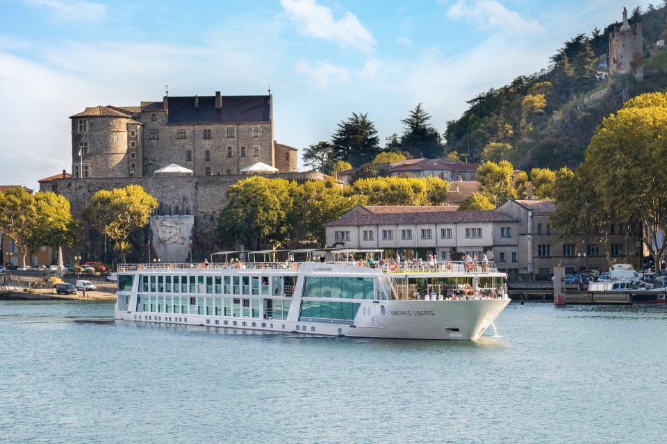 A luxurious Emerald River Cruise ship