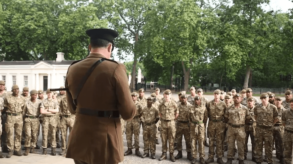 The Irish Guards posted a video on X of soldiers being read Kate's message