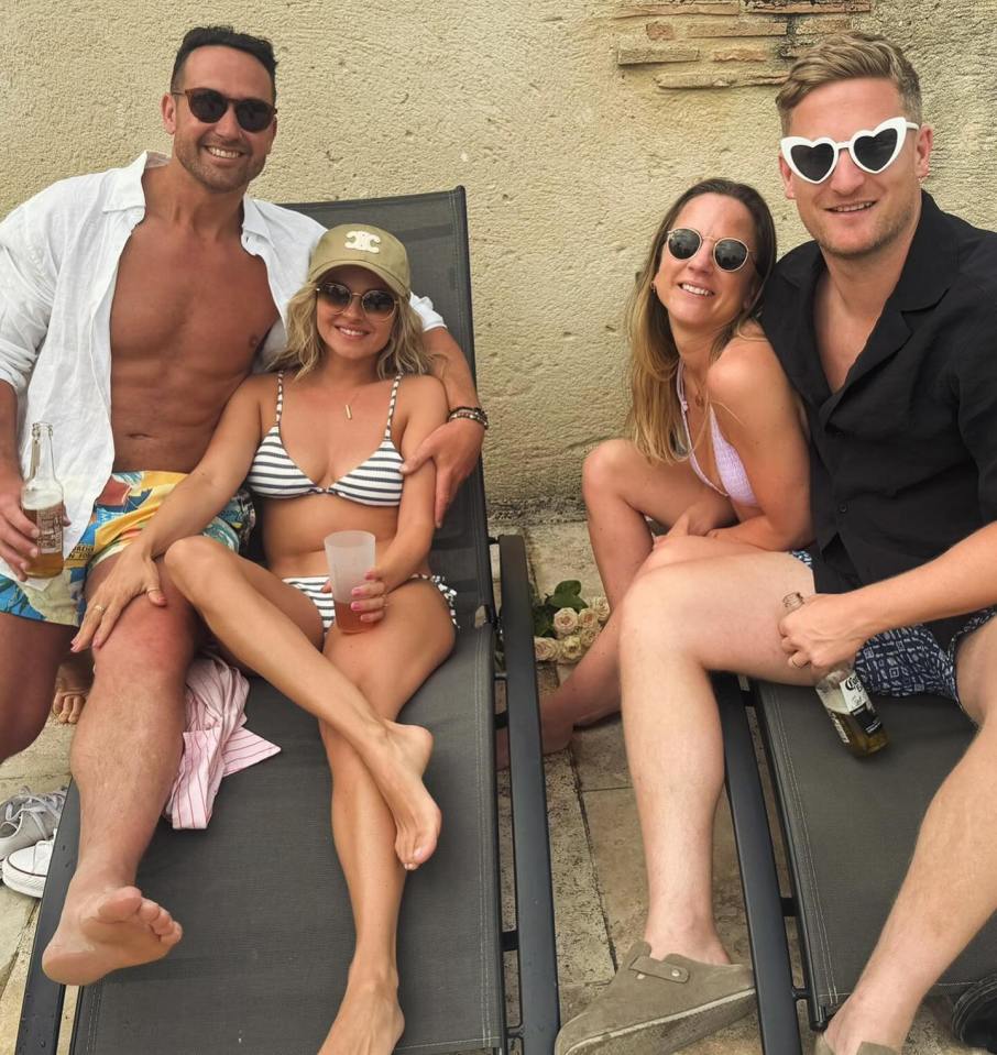 Tina O'Brien shoes off her fabulous figure in france for a wedding