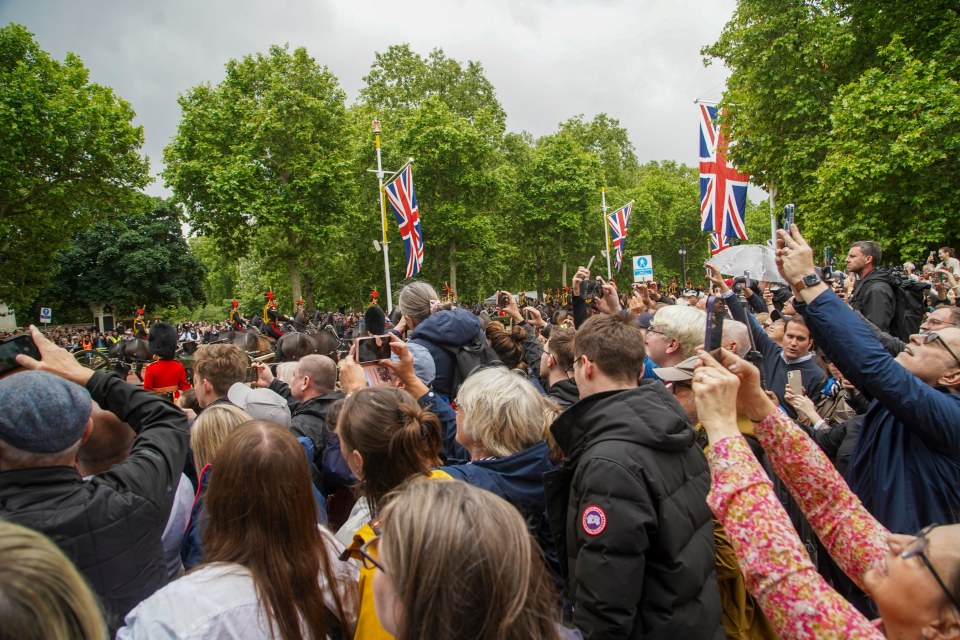 Fans cheered as Kate went by in a carriage