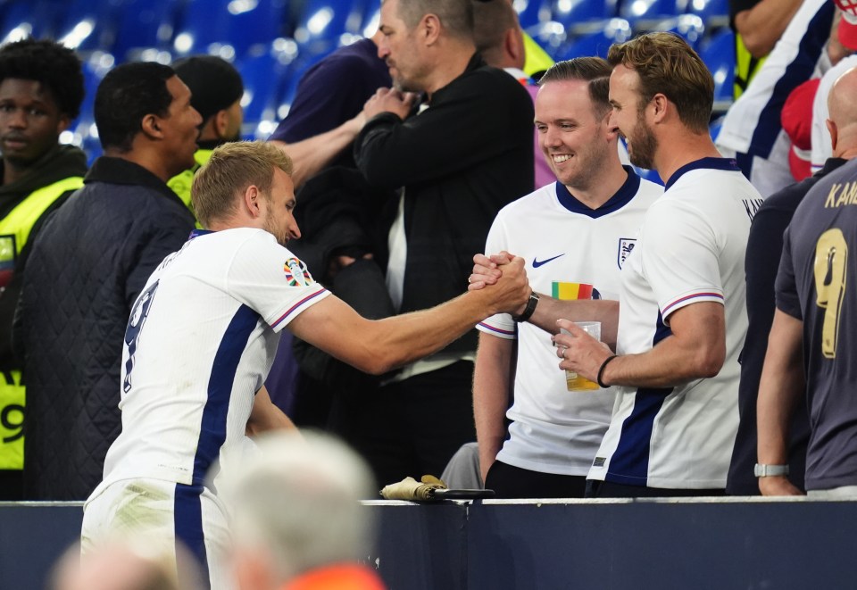 Kane got a friendly handshake from his brother