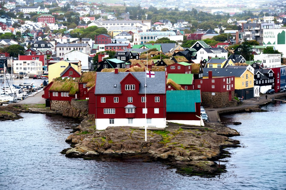 A popular hike is the trek from the islands’ capital Tórshavn, above, to Kirkjubøur, one of the oldest towns in the Faroes which dates back to the 13th century