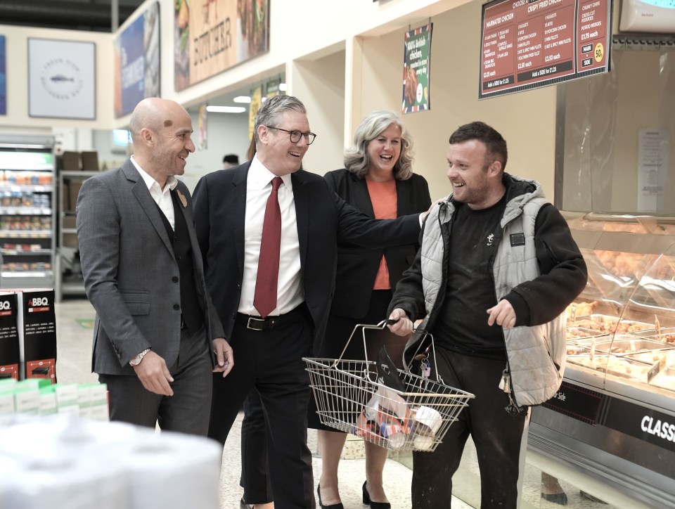 He met shoppers at a branch of Morrisons alongside Rachel Reeves