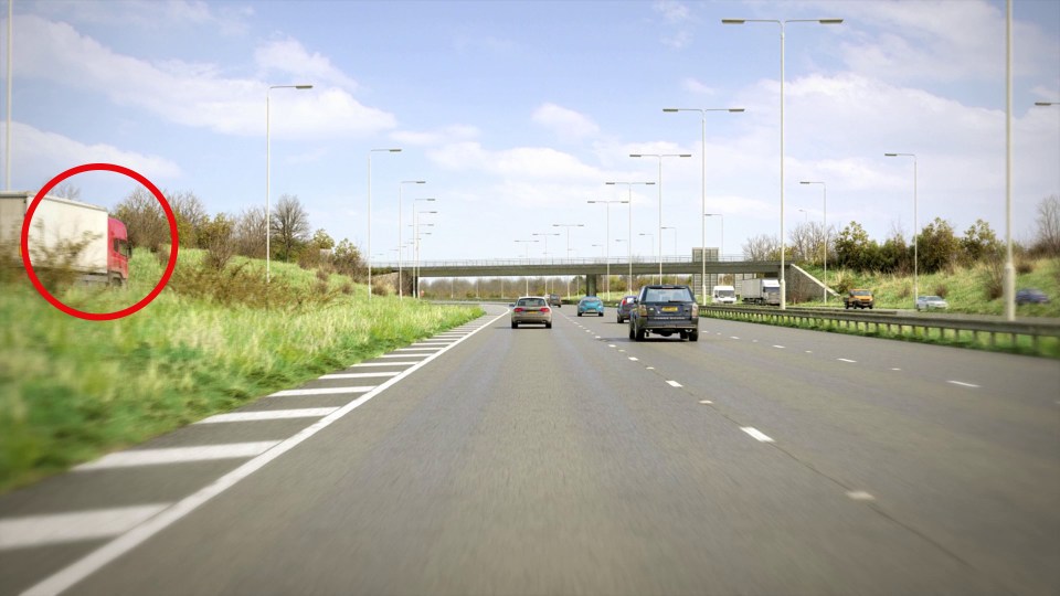 Did you spot the lorry before it merged lanes?