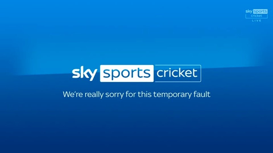 Sky said sorry as they briefly lost coverage