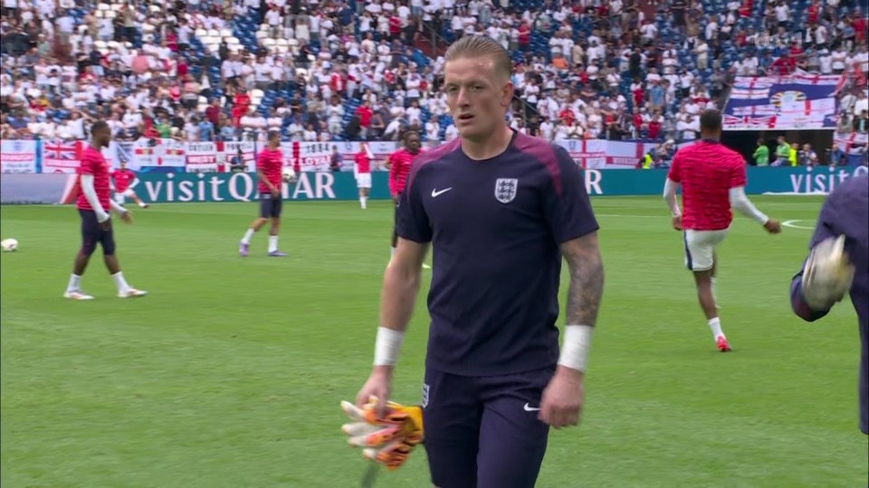 The goalkeeper then walked off the pitch and left the warm-up early