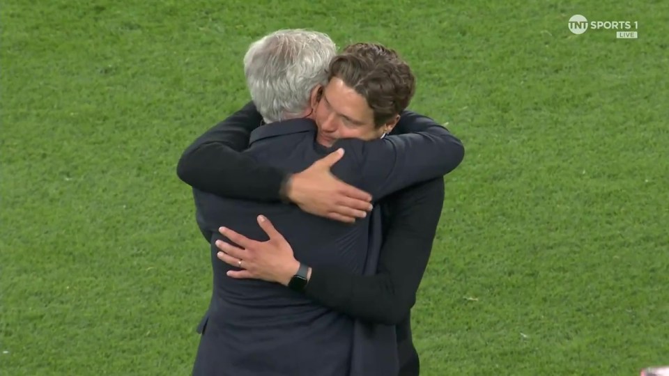 He hugged the heartbroken Dortmund boss