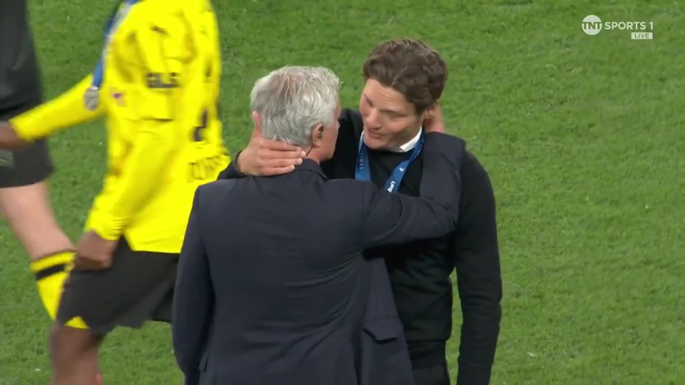 The two-time Champions League winner rushed over to console Edin Terzic