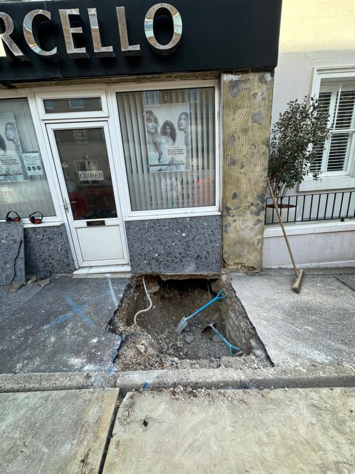 The 55-year-old said his salon was forced to close after work began on a sewer